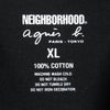 NEIGHBORHOOD ネイバーフッド 25AW EDK5SFK4 252727ON-CSM06S NH X AGNES B. . CREWNECK LS-2 アニエスベー Wネーム クルーネック 長袖 Tシャツ ロンT ブラック系 XL【新古品】【未使用】【中古】