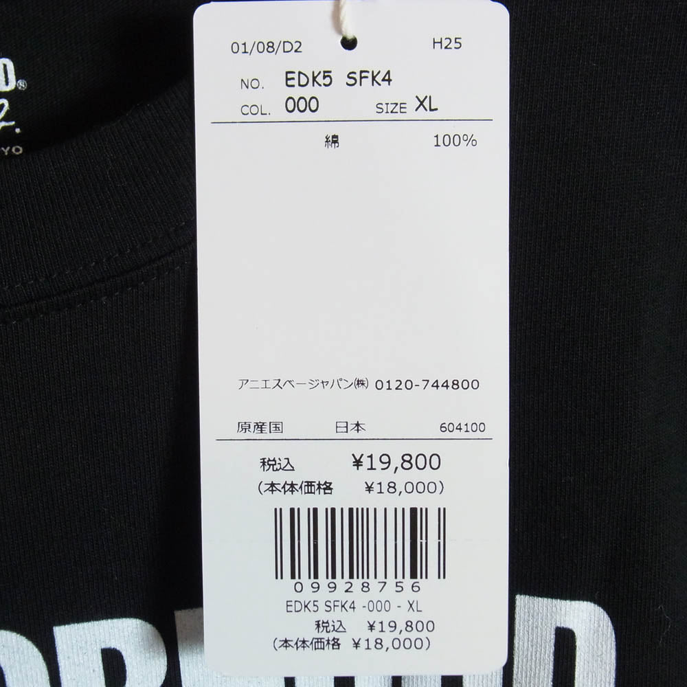NEIGHBORHOOD ネイバーフッド 25AW EDK5SFK4 252727ON-CSM06S NH X AGNES B. . CREWNECK LS-2 アニエスベー Wネーム クルーネック 長袖 Tシャツ ロンT ブラック系 XL【新古品】【未使用】【中古】