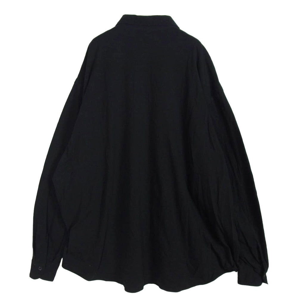 COMOLI コモリ 25SS B01-05040 ジャージ コモリシャツ 長袖 シャツ ブラック系 2【新古品】【未使用】【中古】
