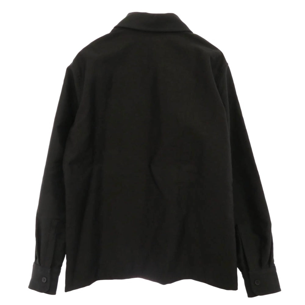 MARNI マルニ 24AW CUMU0310S1 モールスキン ダブルポケット シャツ ジャケット ブラック系 48【極上美品】【中古】