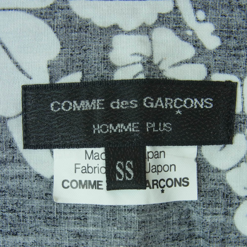COMME des GARCONS HOMME PLUS コムデギャルソンオムプリュス AD2005 PQ-B037 裏使い リップ＆タン プリント 長袖 シャツ グレー系 ブラック系 SS【中古】