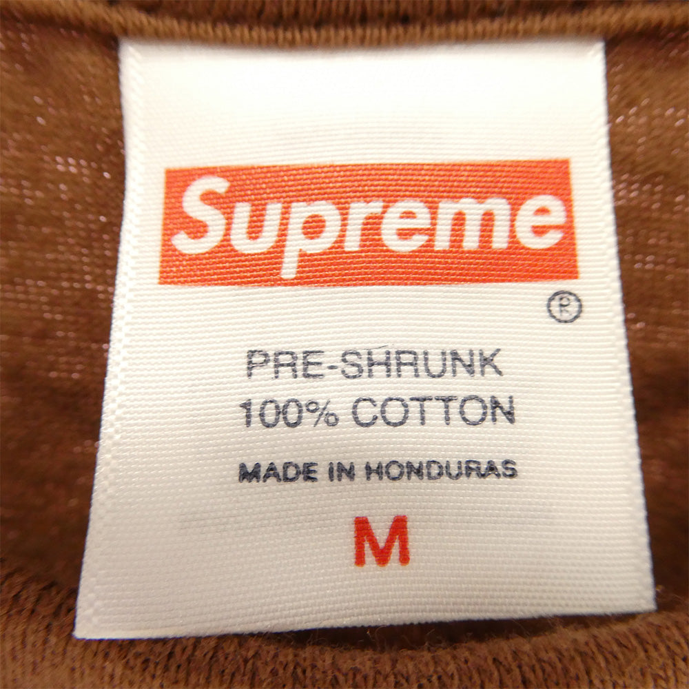 Supreme シュプリーム 25SS Bear Tee ベアー プリント 半袖 Tシャツ ブラウン系 M【美品】【中古】