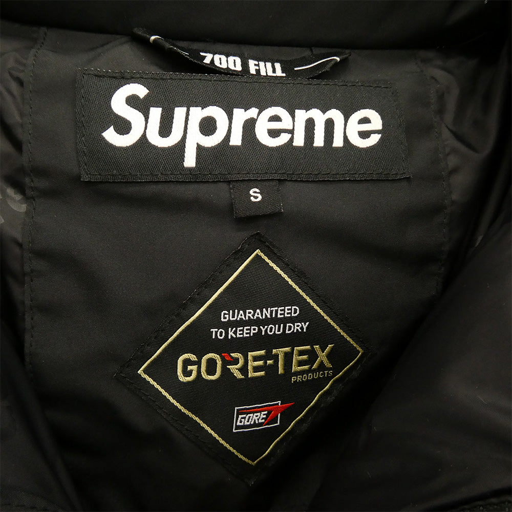 Supreme シュプリーム 22AW GORE TEX 700 Fill Down ゴアテックス 700フィル ダウンジャケット ブラック系 S【美品】【中古】