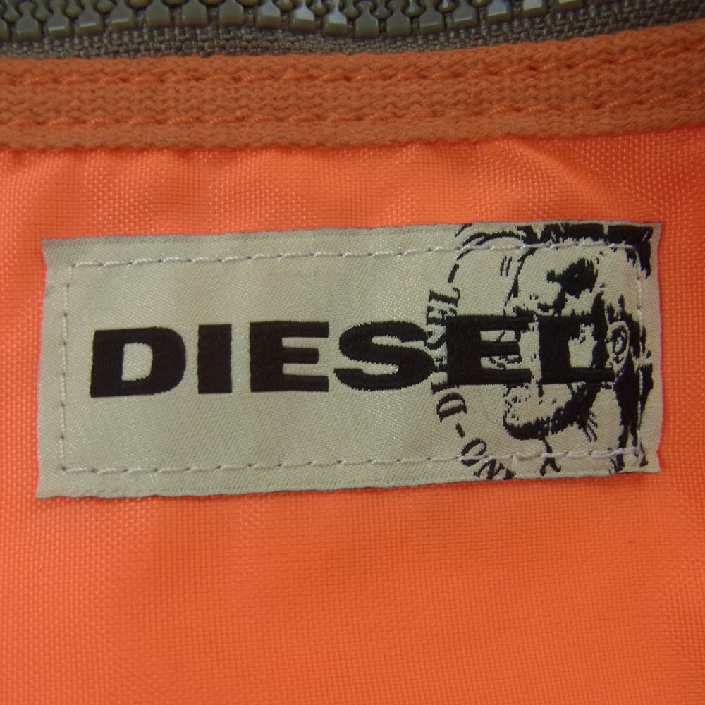 DIESEL ディーゼル キャンバス ボストン バッグ ショルダーバッグ オフホワイト系 オレンジ系 カーキグリーン系【中古】