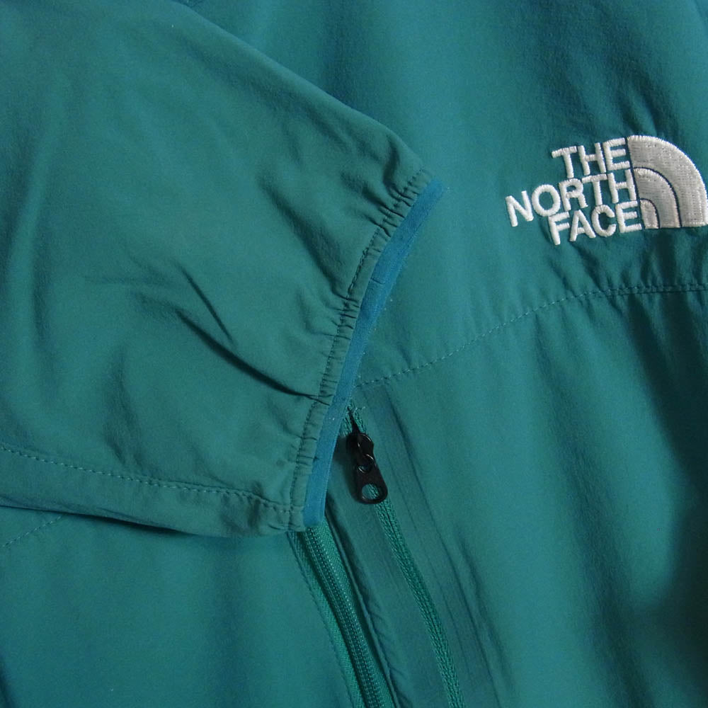 THE NORTH FACE ノースフェイス NP21703 MOUNTAIN SOFTSHELL HOODIE マウンテン ソフトシェル フーディー パーカー ジャケット グリーン系 L【中古】