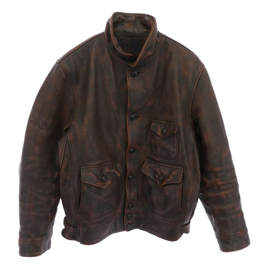 オールドジョー cossack jacket ホースハイド コサック レザー ジャケット ブラウン系 38【中古】