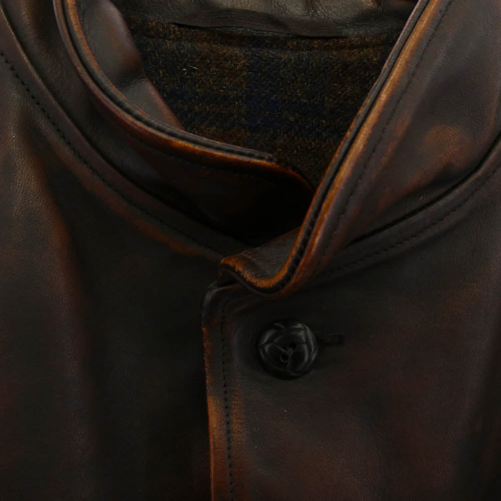 オールドジョー cossack jacket ホースハイド コサック レザー ジャケット ブラウン系 38【中古】