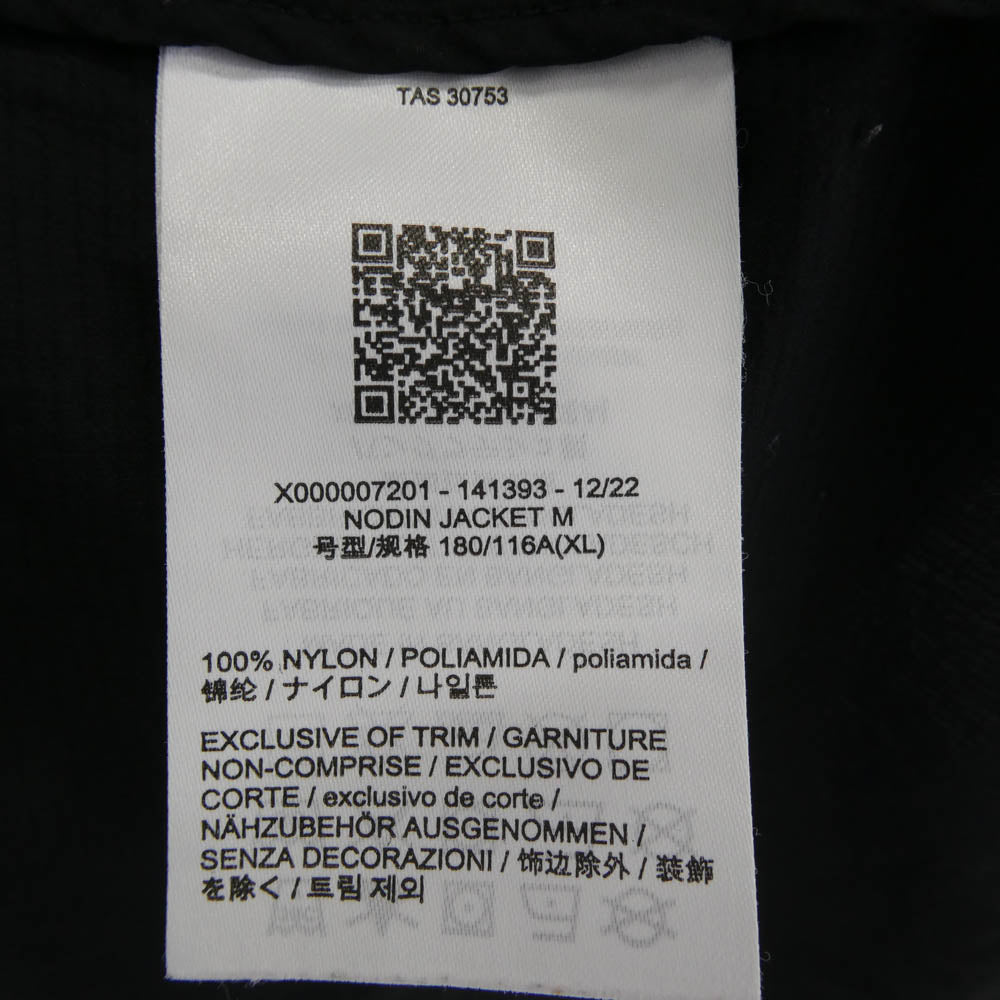 ARC'TERYX アークテリクス X000007201 2022年製 NODIN JACKET ノディン ナイロンジャケット ジップアップ ブルゾン ブラック系 XL【中古】