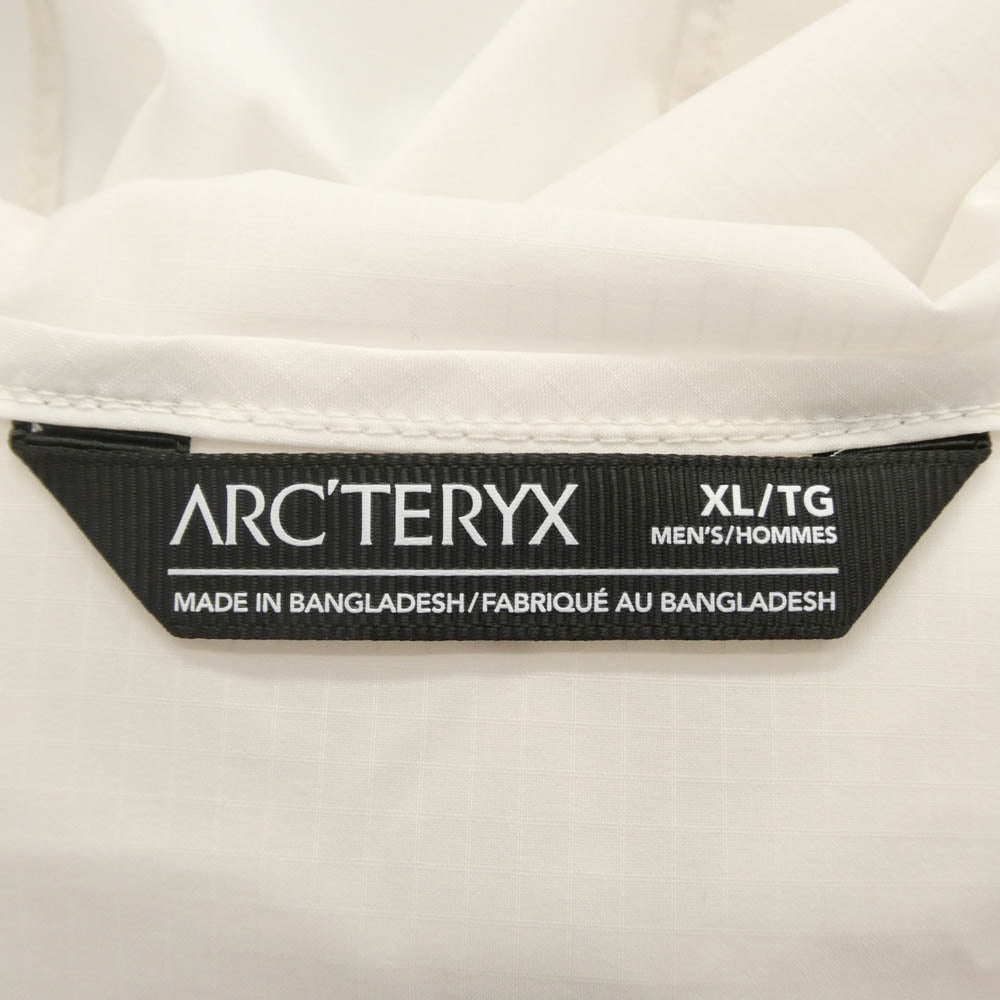 ARC'TERYX アークテリクス X00000741109 2025年製 Squamish Hoody スコーミッシュ フーディ ナイロン フーデッド ジャケット ホワイト系 XL【美品】【中古】