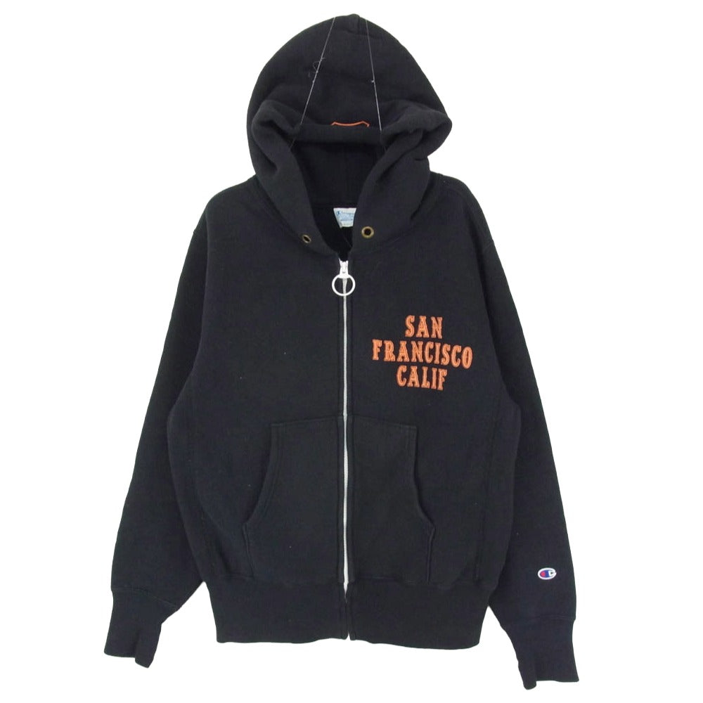 STANDARD CALIFORNIA スタンダードカリフォルニア C8-L108 × Champion SD R.W ZIP HOOD チャンピオン スウェット ジップ パーカー ブラック系 M【中古】