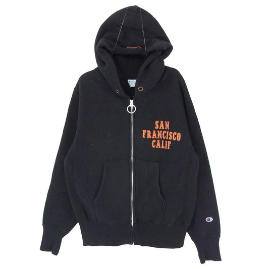 STANDARD CALIFORNIA スタンダードカリフォルニア C8-L108 × Champion SD R.W ZIP HOOD チャンピオン スウェット ジップ パーカー ブラック系 M【中古】