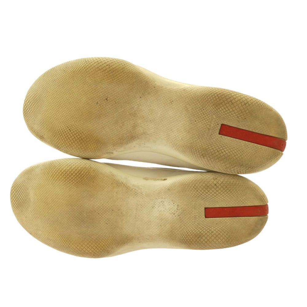 PRADA SPORTS プラダスポーツ D1023 ロゴ レザ－ スリッポン ローファー ホワイト系 26.5cm【中古】