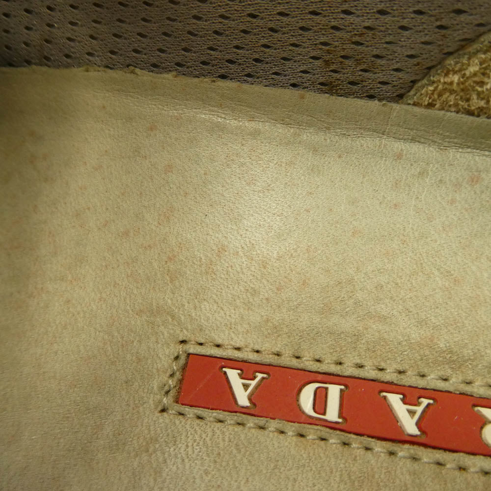 PRADA SPORTS プラダスポーツ D1023 ロゴ レザ－ スリッポン ローファー ホワイト系 26.5cm【中古】