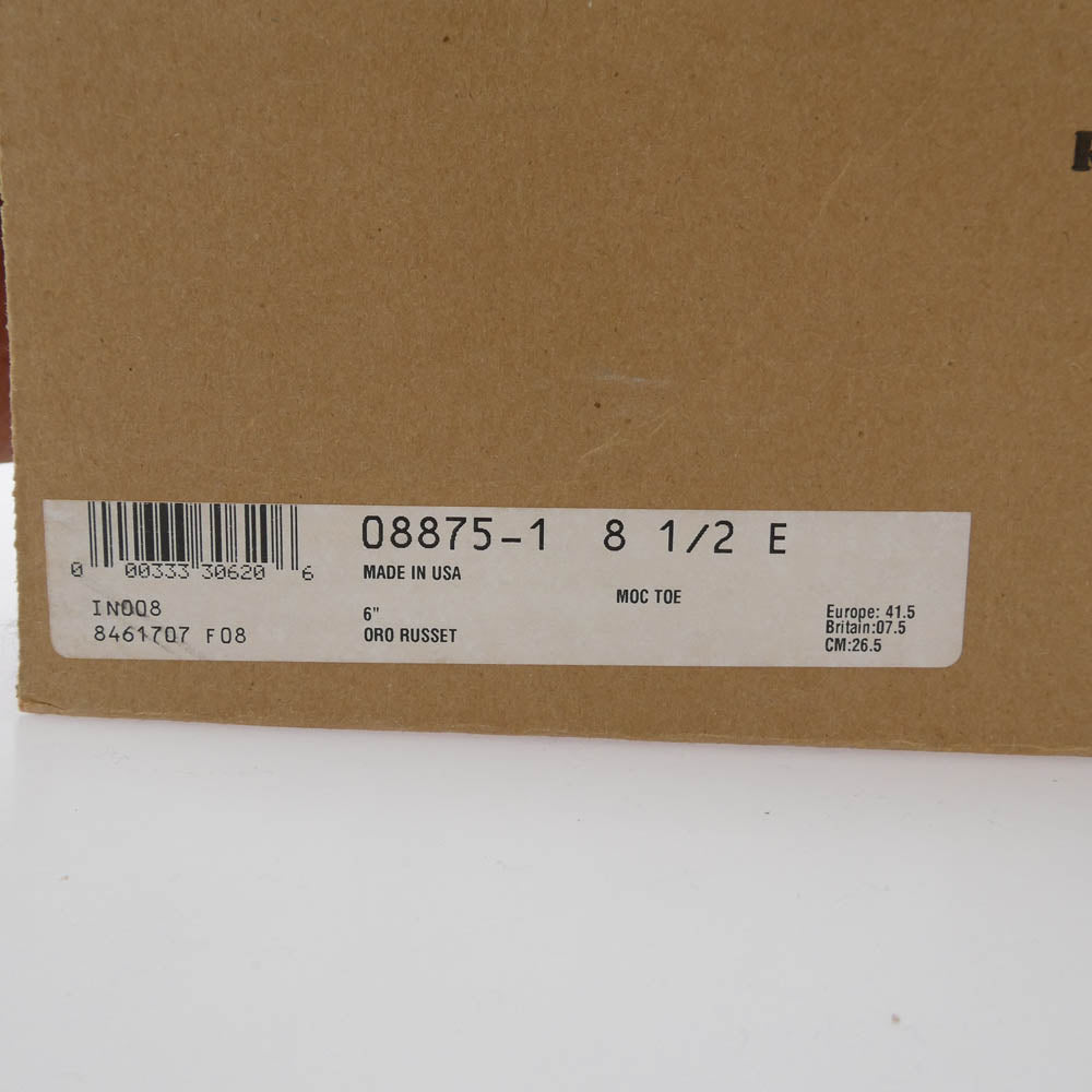 RED WING レッドウィング 8875 IRISH SETTER 6INCH MOC TOE BOOT アイリッシュ モックトゥー ブーツ エンジ系 26.5cm【中古】