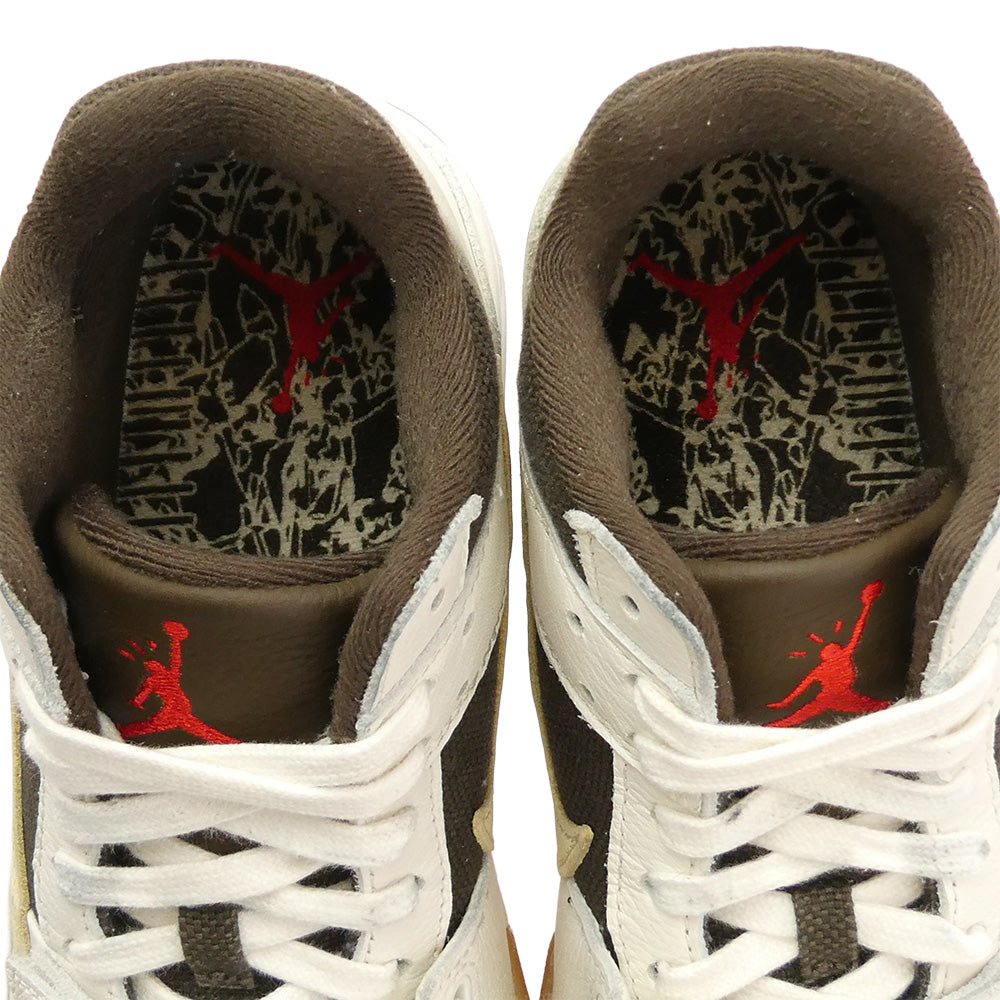 NIKE ナイキ FZ8117-100 【フェイクバスターズ鑑定済】Travis Scott Jordan Jumpman Jack TR Sail and Dark Mocha トラヴィススコット ジョーダン ジャンプマンジャック スニーカー ホワイト系 ブラウン系 26.5cm【中古】