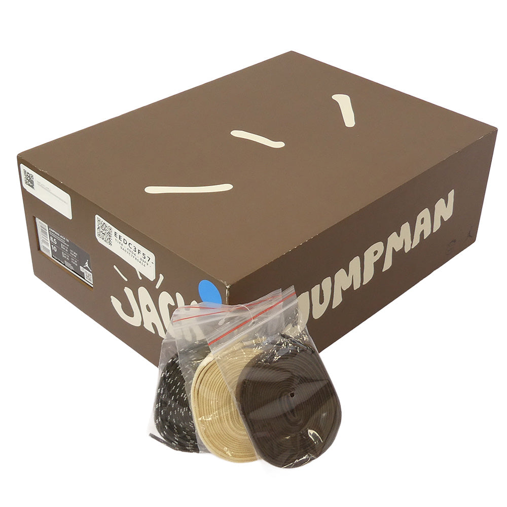 NIKE ナイキ FZ8117-100 【フェイクバスターズ鑑定済】Travis Scott Jordan Jumpman Jack TR Sail and Dark Mocha トラヴィススコット ジョーダン ジャンプマンジャック スニーカー ホワイト系 ブラウン系 26.5cm【中古】