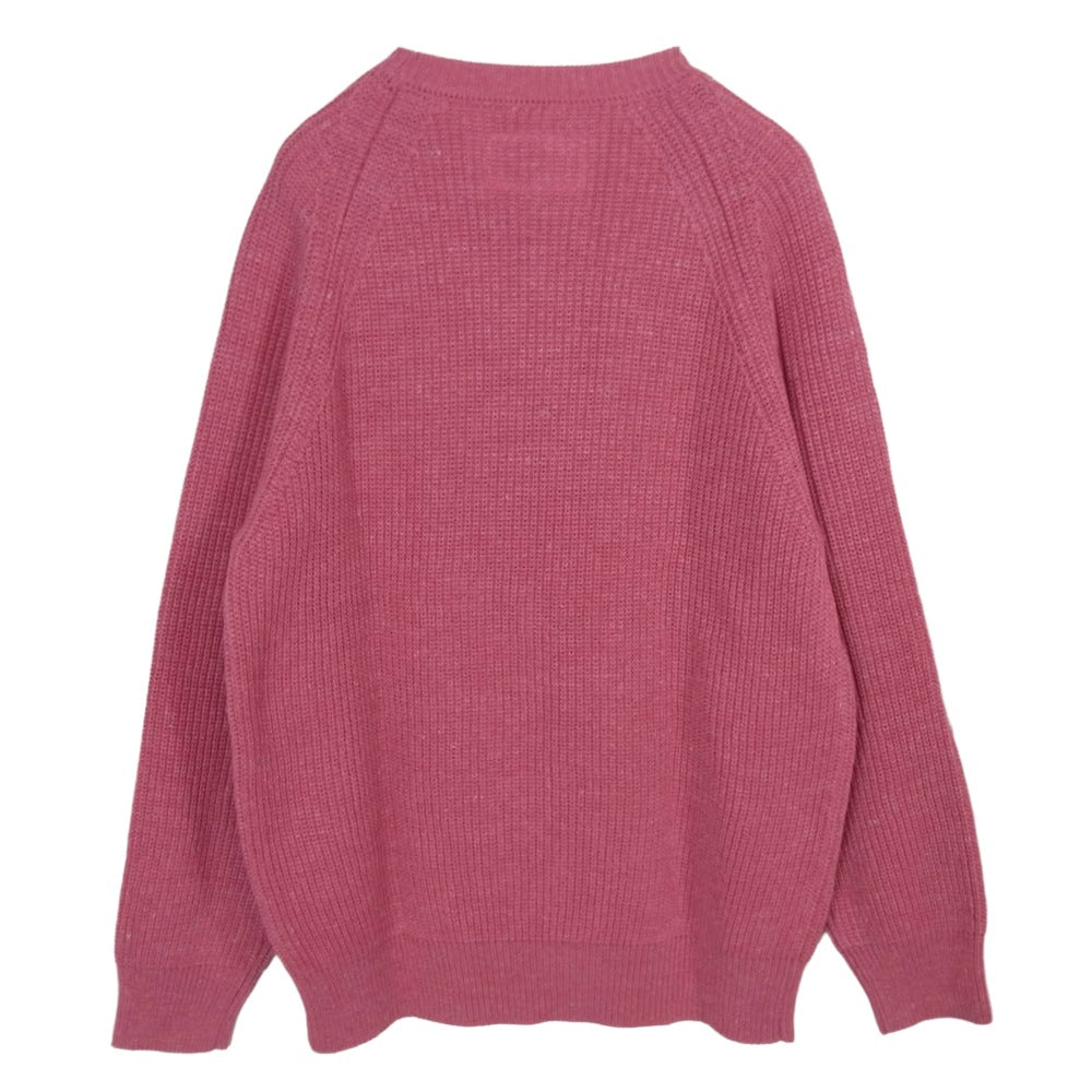 WACKO MARIA ワコマリア 17SS-WMK-KN08 クルーネック ウール ニット セーター ピンク系 S【中古】