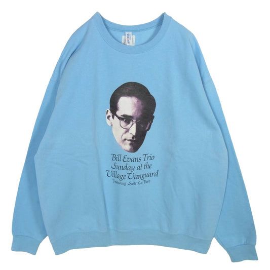 WACKO MARIA ワコマリア 21AW BILL EVANS CREW NECK SWEAT SHIRT TYPE-4 クルー ネック スウェット ライトブルー系 XL【中古】