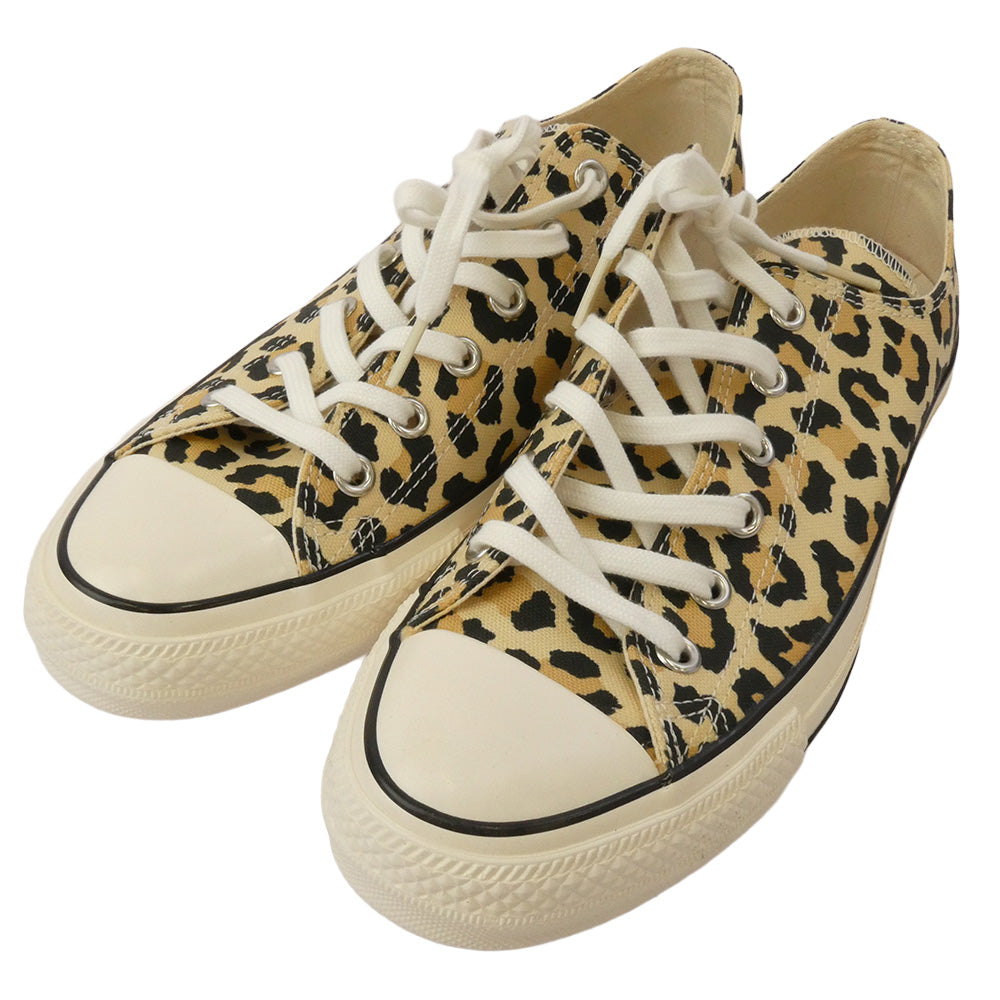 WACKO MARIA ワコマリア 17SS-WMA-CV01 × CONVERSE ALLSTAR LOW コンバース オールスター レオパード ローカット スニーカー ブラウン系 26.5cm【極上美品】【中古】