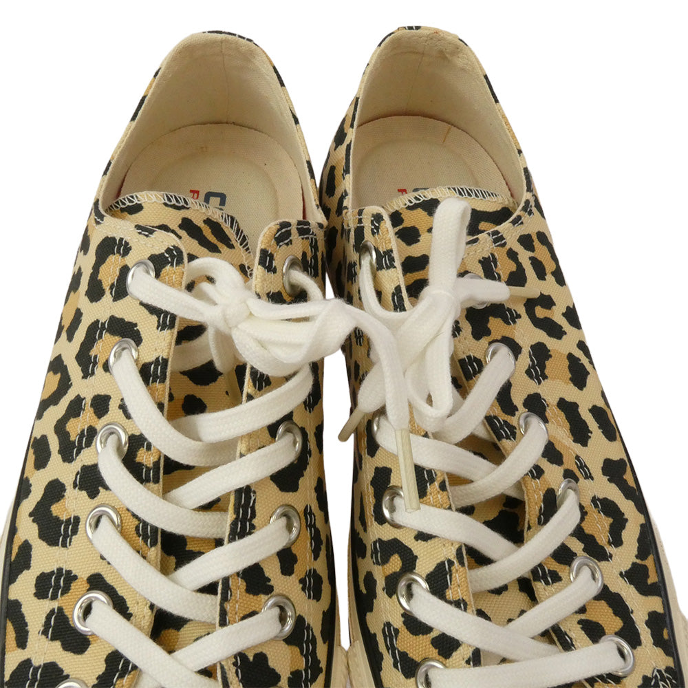 WACKO MARIA ワコマリア 17SS-WMA-CV01 × CONVERSE ALLSTAR LOW コンバース オールスター レオパード ローカット スニーカー ブラウン系 26.5cm【極上美品】【中古】