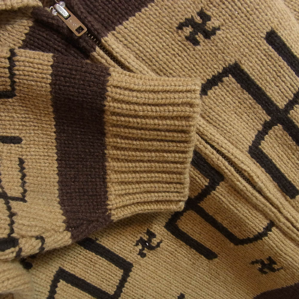 WACKO MARIA ワコマリア 18AW COWICHAN SWEATER カウチン ニット セーター ライトブラウン系 M【中古】
