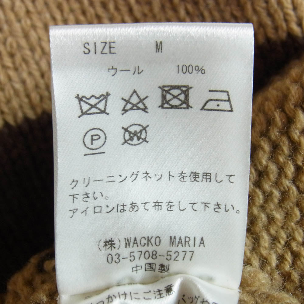 WACKO MARIA ワコマリア 18AW COWICHAN SWEATER カウチン ニット セーター ライトブラウン系 M【中古】