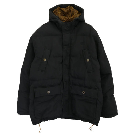 Timberland ティンバーランド フード リブ ダウン ジャケット ブラック系 L【中古】