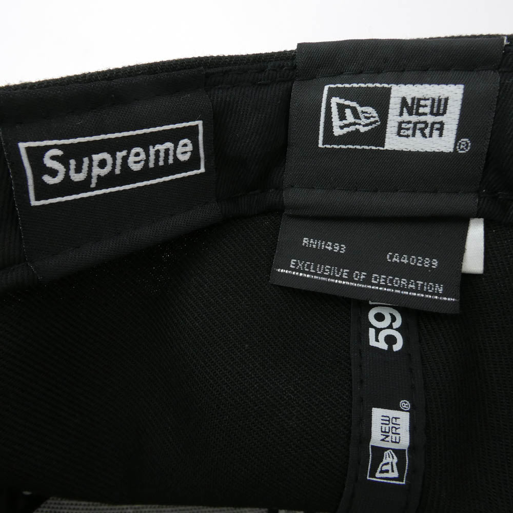 Supreme シュプリーム 21AW No Comp Box Logo New Era ノー コンプ ボックス ロゴ ニュー エラ キャップ ブラック系 59.6cm【中古】