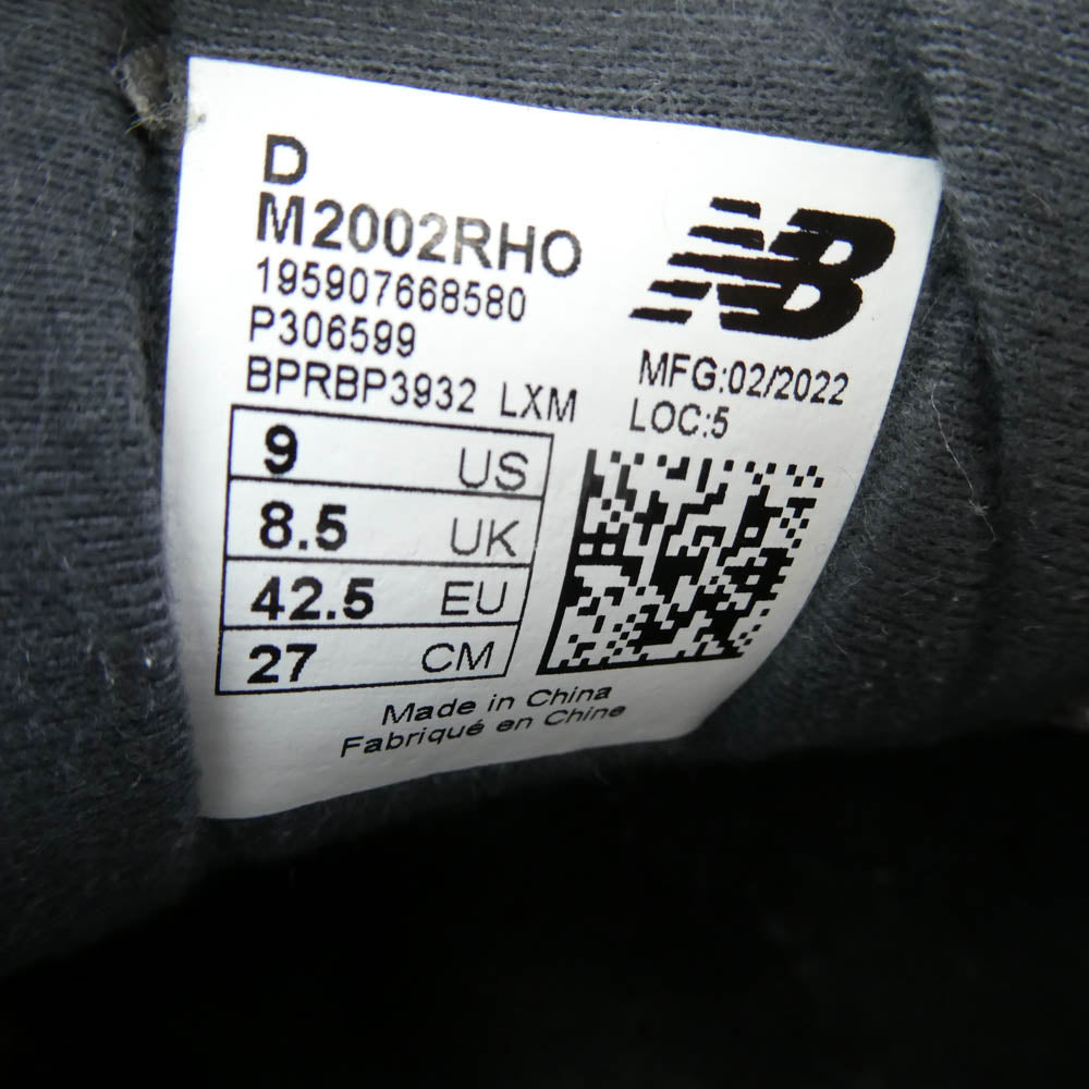 NEW BALANCE ニューバランス M2002RHO CORE COLOR PACK Phantom コアカラーパック ファントム ローカット スニーカー グレー系 27cm【中古】