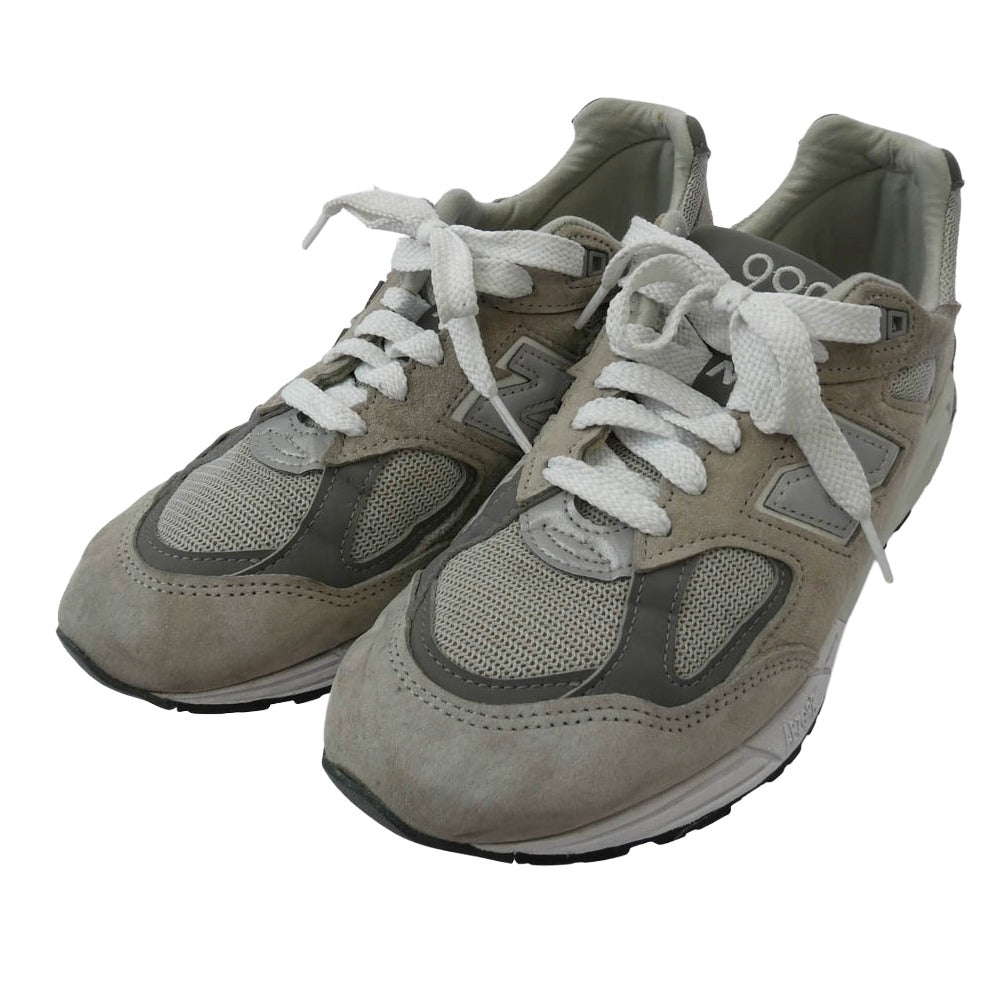 NEW BALANCE ニューバランス M990GY2 990V2 USA製 ローカット スニーカー チャコール系 グレー系 26.5cm【中古】