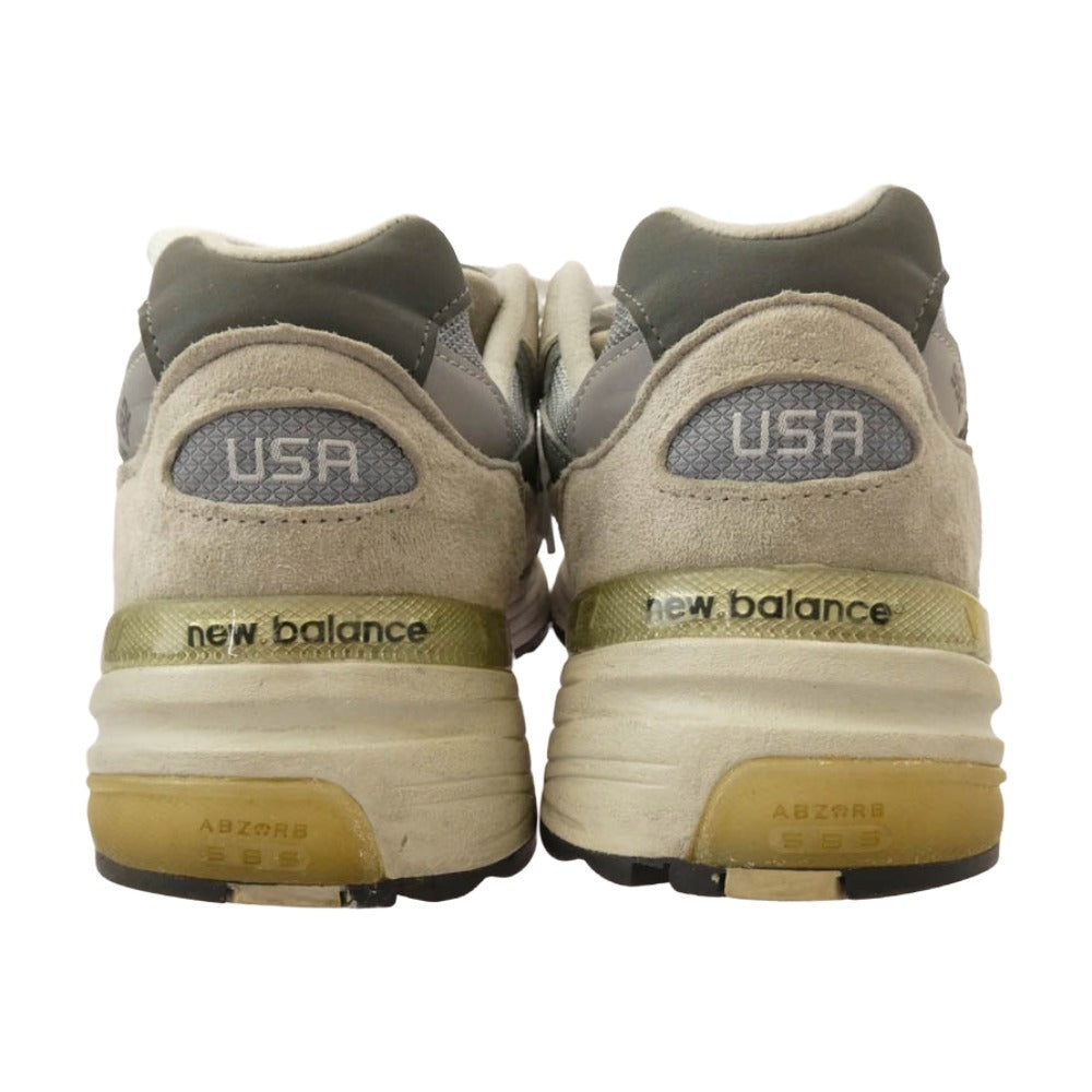NEW BALANCE ニューバランス M992GR 992 USA製 ローカット スニーカー グレー系 26.5cm【中古】
