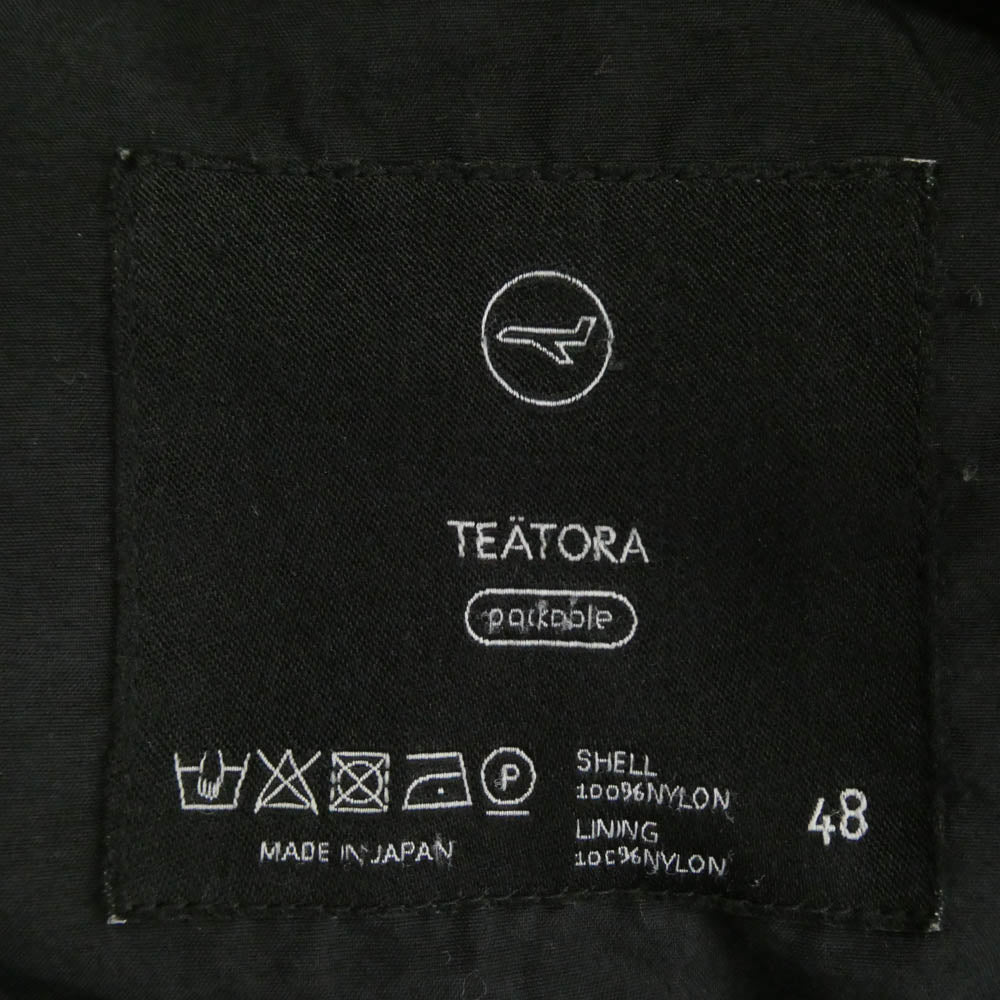 TEATORA テアトラ tt-102-P DEVICE COAT packable デバイス コート パッカブル ナイロン コート ブラック系 48【中古】