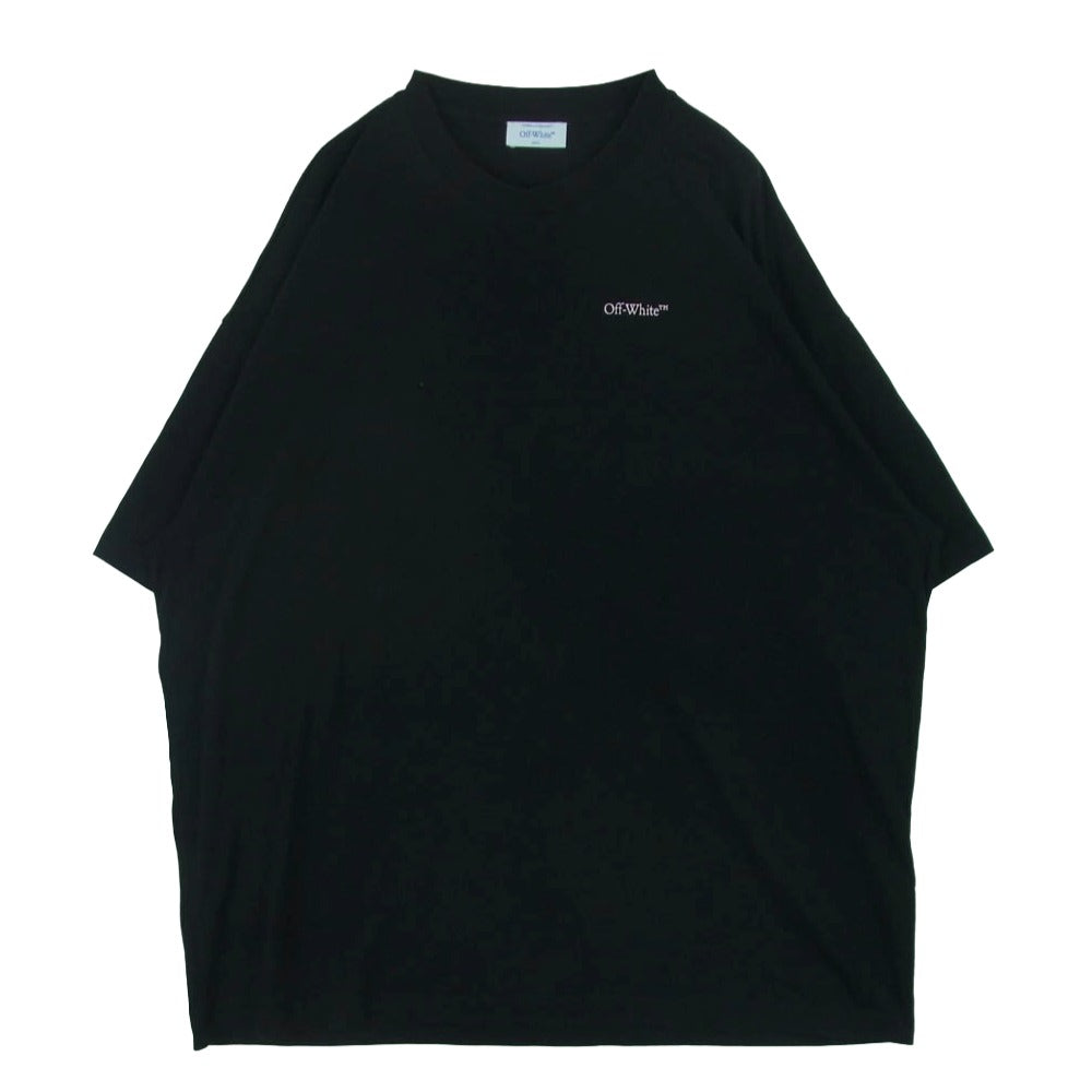 OFF-WHITE オフホワイト OMAA161F24JER002 Arrow Printed Crewneck T-Shirt アロープリント ロゴ 半袖 Tシャツ ブラック系 XL【中古】