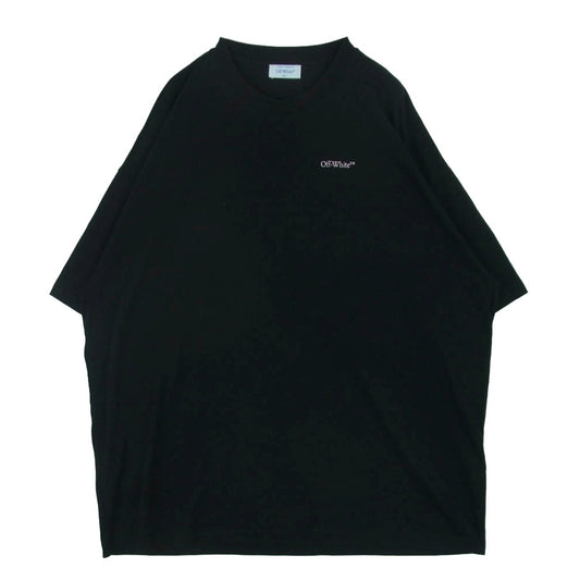 OFF-WHITE オフホワイト OMAA161F24JER002 Arrow Printed Crewneck T-Shirt アロープリント ロゴ 半袖 Tシャツ ブラック系 XL【中古】