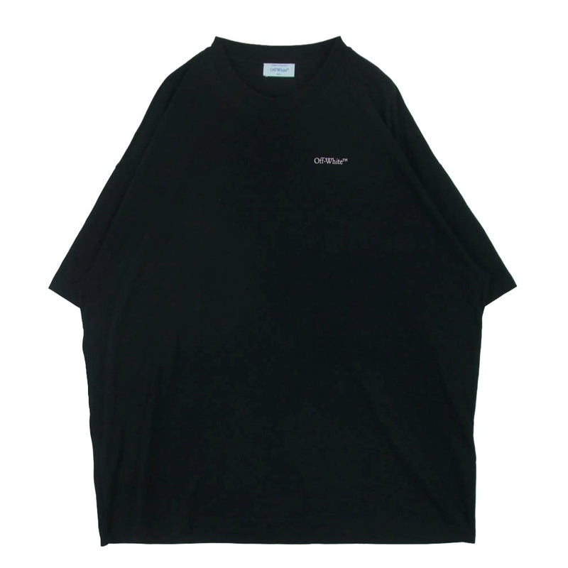 OFF-WHITE オフホワイト OMAA161F24JER002 Arrow Printed Crewneck T-Shirt アロープリント ロゴ 半袖 Tシャツ ブラック系 XL【中古】