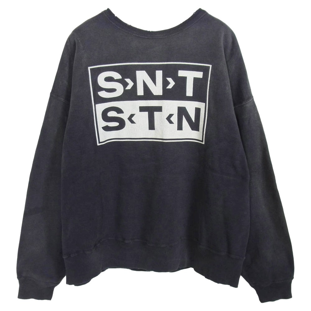 SAINT MICHAEL セントマイケル 24AW SM-YS1-0000-027 Crew Sweat_Saint Black クルーネック スウェット チャコール系 XL【中古】