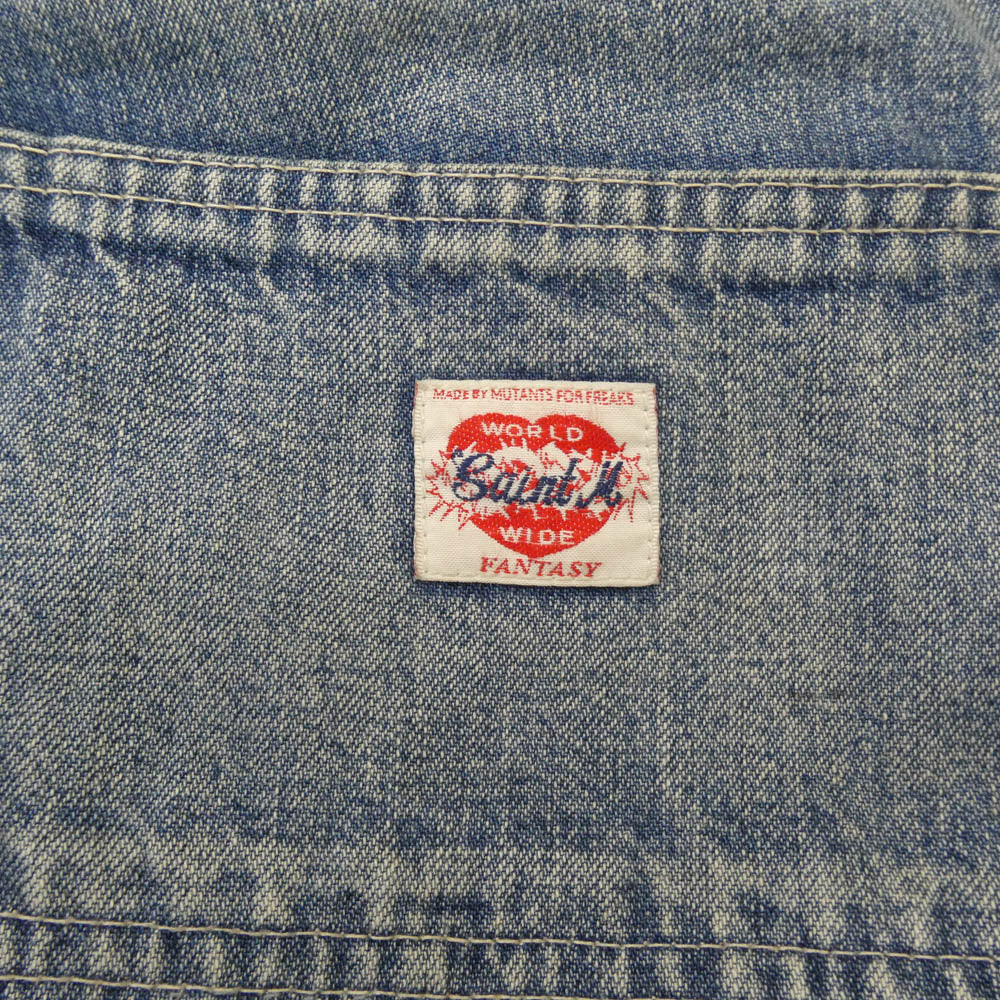SAINT MICHAEL セントマイケル 24AW SM-YS1-0000-066 DOUBLE KNEE DENIM ダブル ニー デニム パンツ インディゴブルー系 M【中古】