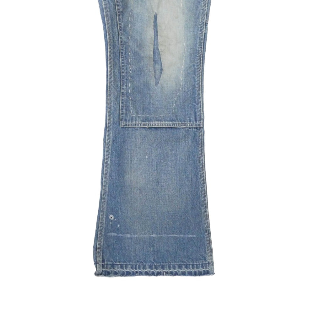 SAINT MICHAEL セントマイケル 24AW SM-YS1-0000-066 DOUBLE KNEE DENIM ダブル ニー デニム パンツ インディゴブルー系 M【中古】