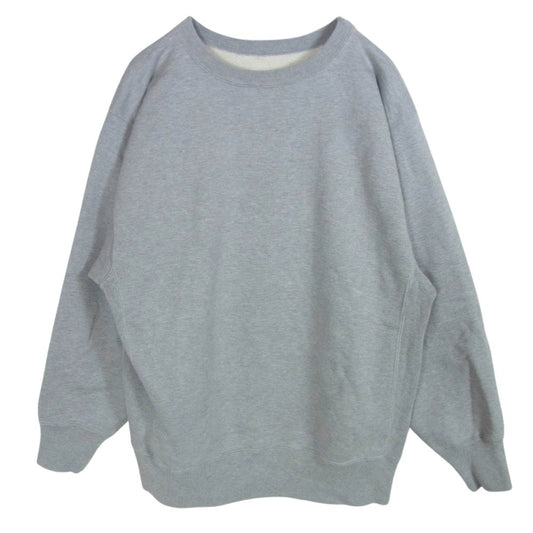 シオタ CSLM-114M Crewneck Sweatshirt スビンコットン吊り裏毛起毛 クルーネック スウェットシャツ トレーナー グレー系 5【中古】
