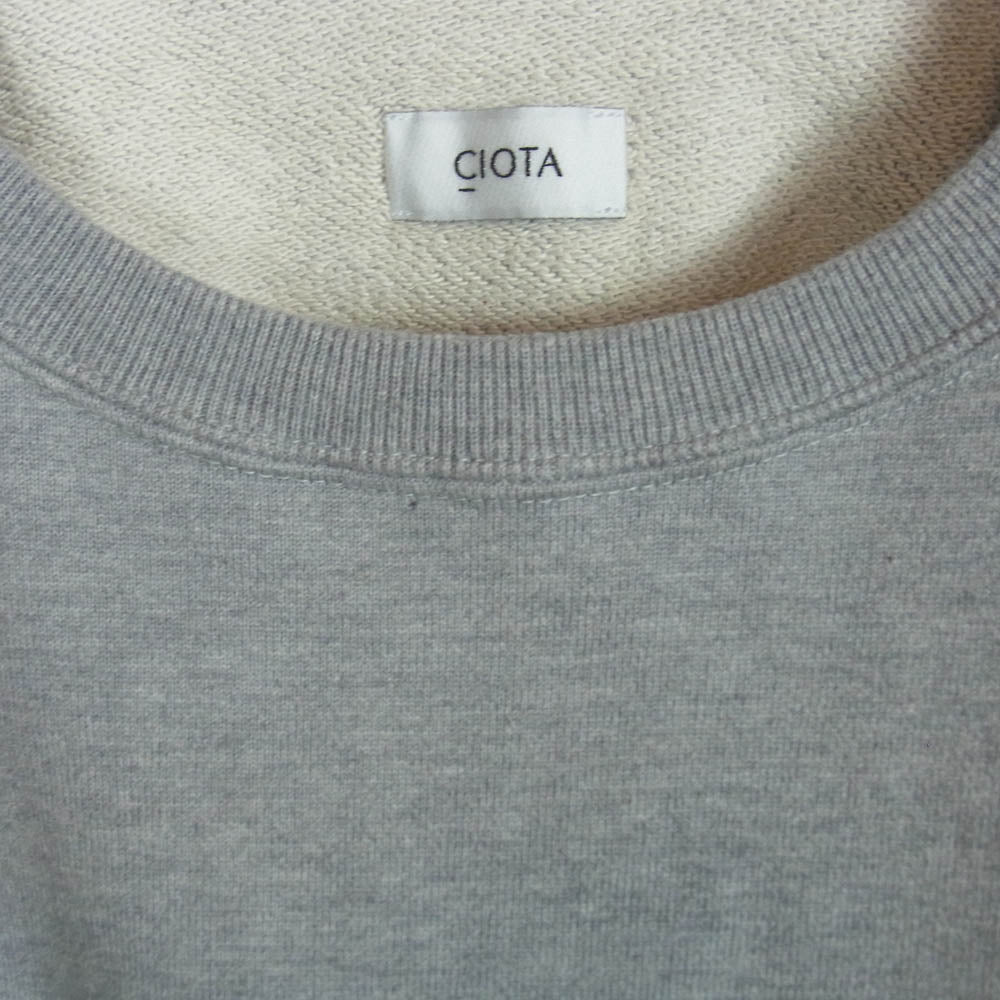 シオタ CSLM-114M Crewneck Sweatshirt スビンコットン吊り裏毛起毛 クルーネック スウェットシャツ トレーナー グレー系 5【中古】