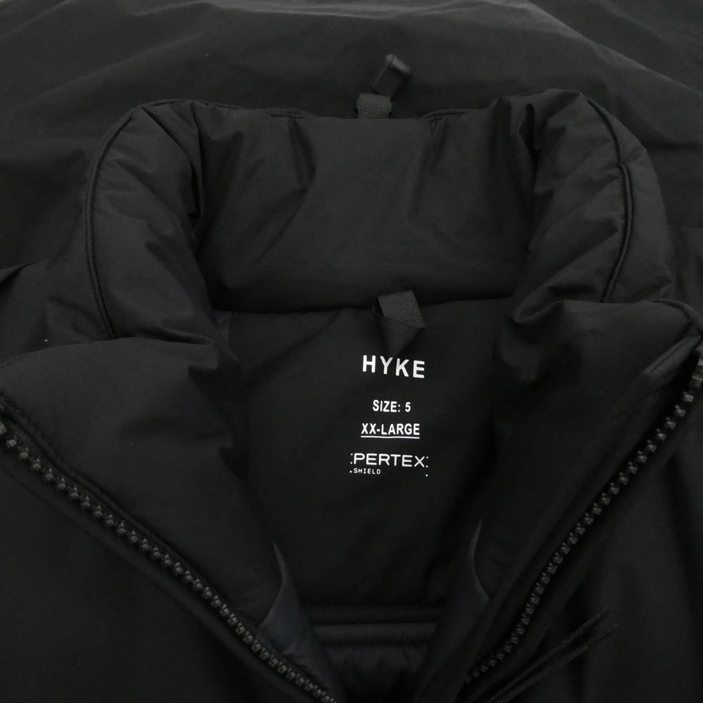 HYKE ハイク 24AW 242-27063 Edition エディション別注 PERTEX PUFF JACKET パーテックス パフ ジャケット ブラック系 XXL【中古】