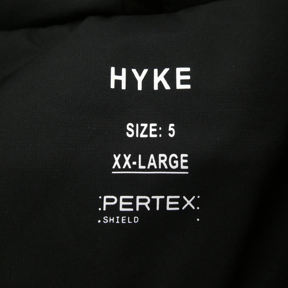 HYKE ハイク 24AW 242-27063 Edition エディション別注 PERTEX PUFF JACKET パーテックス パフ ジャケット ブラック系 XXL【中古】