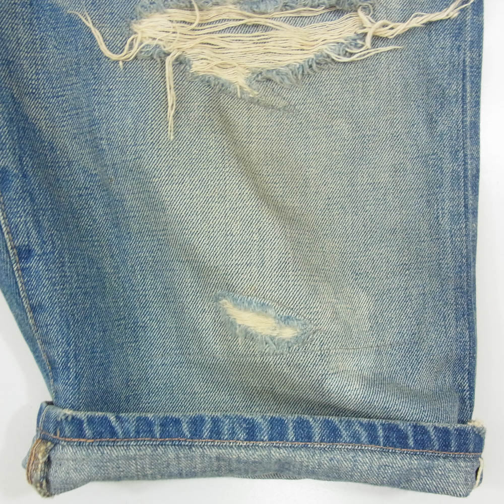 ISAMUKATAYAMA BACKLASH イサムカタヤマバックラッシュ 1133-06 クラッシュ加工 ダメージ加工 デニム ハーフ ショート パンツ インディゴブルー系 S【中古】