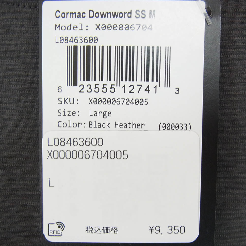 ARC'TERYX アークテリクス X000006704 Cormac Downword SS コーマック ダウンワード Tシャツ グレー系 L【極上美品】【中古】