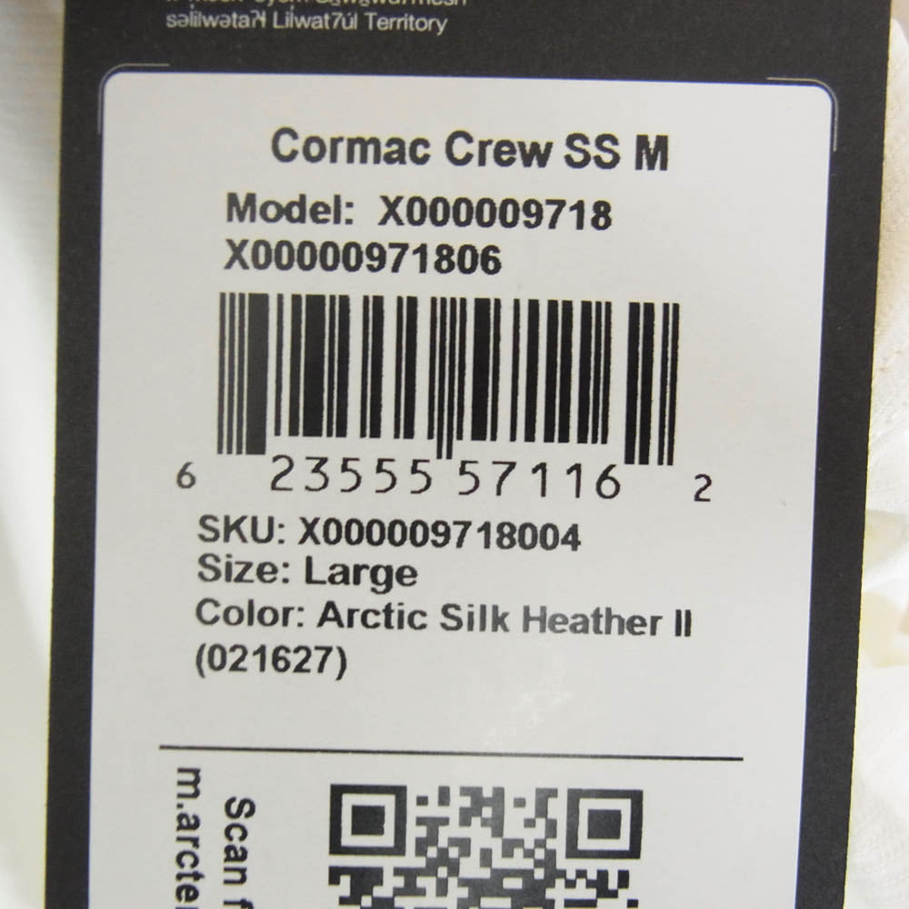 ARC'TERYX アークテリクス X000009718 Cormac Crew SS コーマック クルー 半袖 Tシャツ オフホワイト系 L【極上美品】【中古】