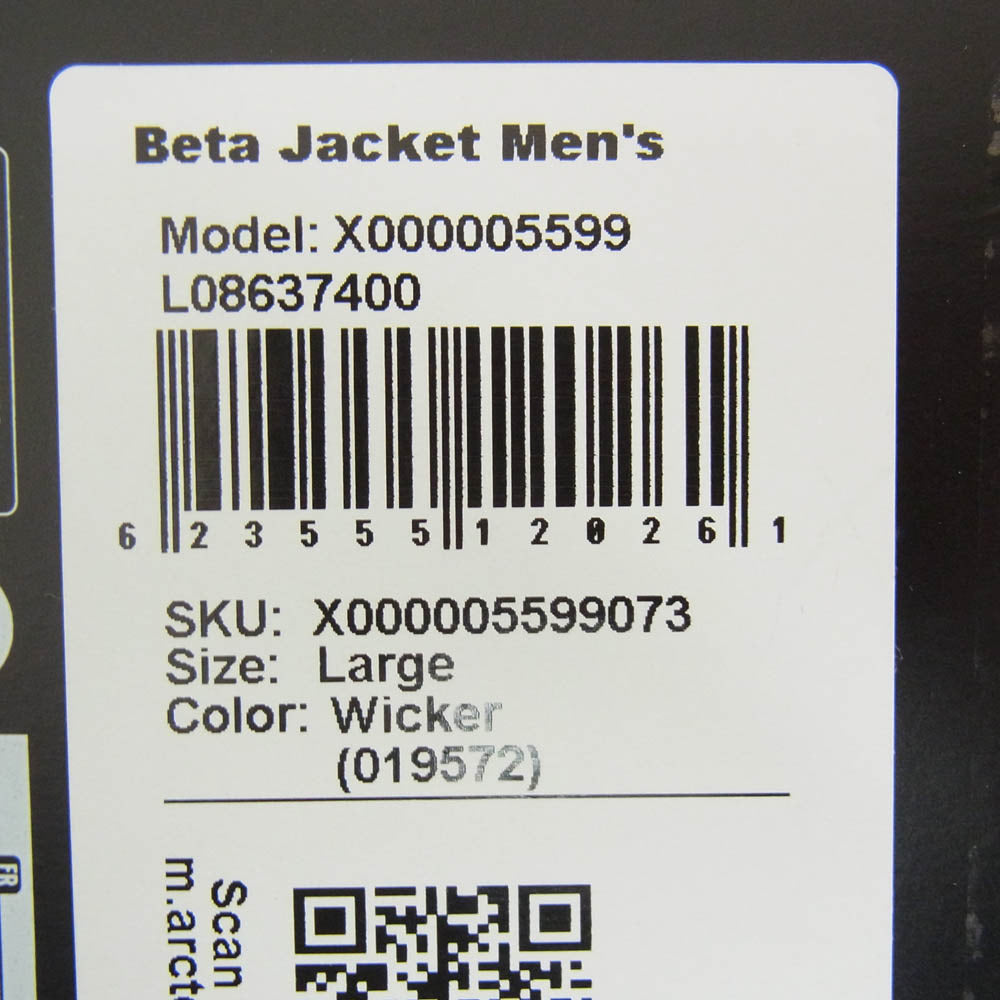 ARC'TERYX アークテリクス X000005599 BETA JACKET MEN'S Wicker ベータ ジャケット ベージュ系 L【中古】