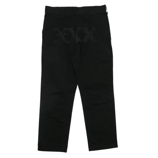 GOD SELECTION XXX ゴッドセレクション CHINO PANTS チノパンツ コットン パンツ ブラック系 S【中古】