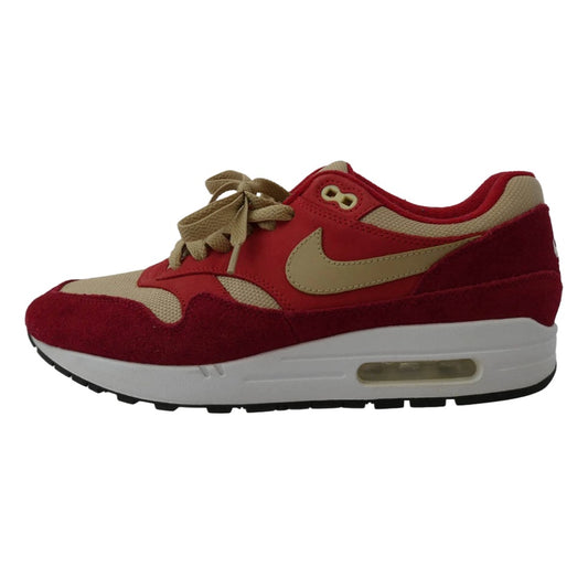 NIKE ナイキ 908366-600 AIR MAX 1 PREMIUM RETRO エアマックス プレミアム レトロ スニーカー レッド系 ベージュ系 27.5cm【中古】