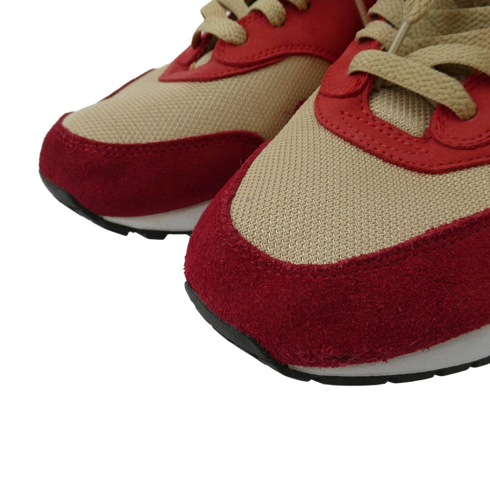 NIKE ナイキ 908366-600 AIR MAX 1 PREMIUM RETRO エアマックス プレミアム レトロ スニーカー レッド系 ベージュ系 27.5cm【中古】