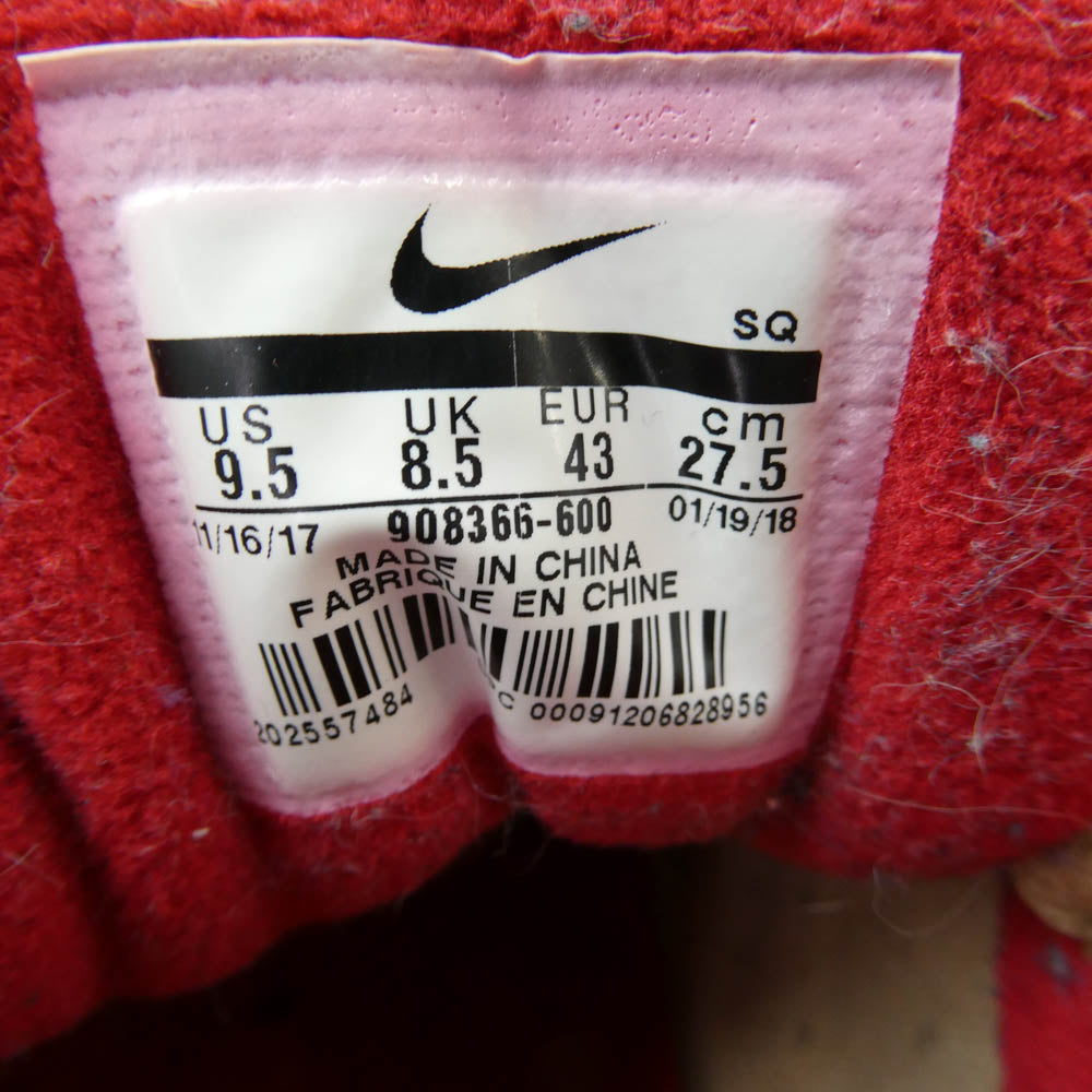 NIKE ナイキ 908366-600 AIR MAX 1 PREMIUM RETRO エアマックス プレミアム レトロ スニーカー レッド系 ベージュ系 27.5cm【中古】